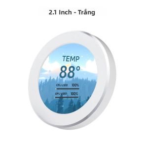 Màn Hình Phụ Tròn IPS TURZX 2.1 Inch USB Type-C Độ Phân Giải 480x480 Dành Cho Máy Làm Mát Nước PC Có Vỏ CNC