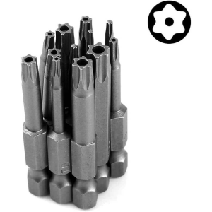 MATA OBENG TORX KUNCI BINTANG 1/4 MAGNETIC 12 PCS MATA BOR OBENG SET