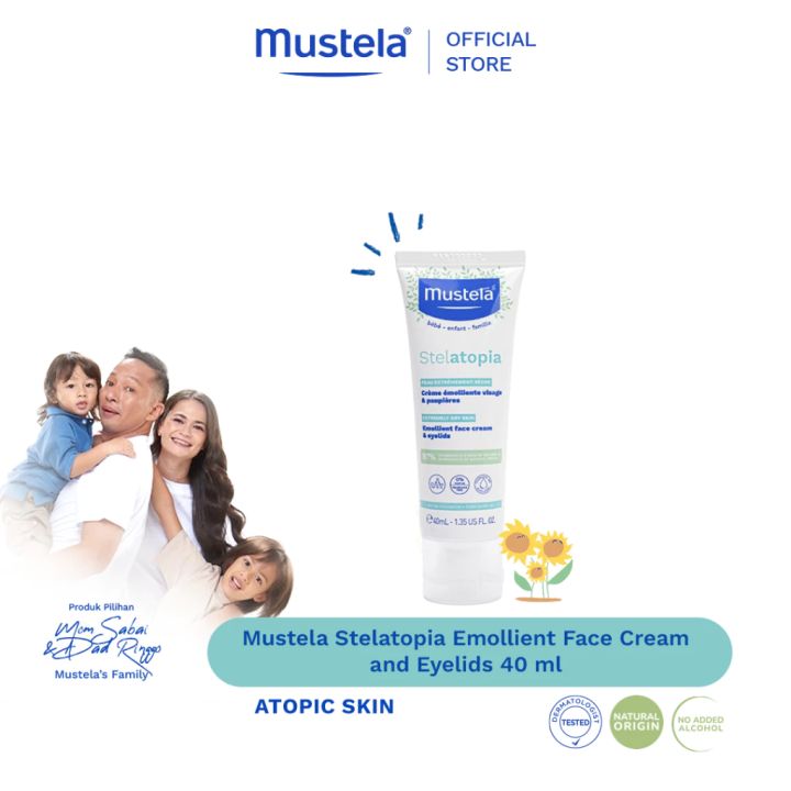 Mustela Stelatopia Emollient Face cream and eyelids 40ml krim
