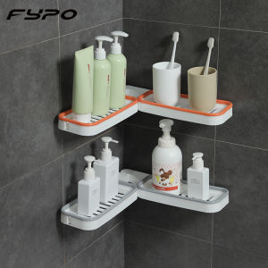 Fypo Bathroom Punch-free Foldable Corner Storage Rack Sink Wall Mounted Drainage Storage Rackadjustable Sink Shelf Bathroom Organizer