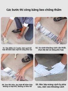 MONLEYTA | Băng keo chống thấm nước dày chống cháy bằng kim loại chống tia UV chịu nhiệt độ cao chống lão hóa vách mái tôn bằng thép chống thấm nước