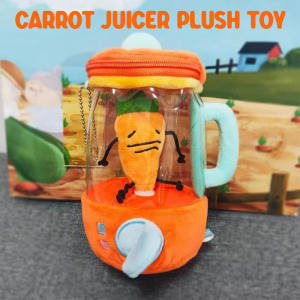 Carrot Juicer Plush Toy Funny Drawstring Rotating Carrot Cartoon Stuffed Doll Creative Gifts for New Year Christmas Birthday