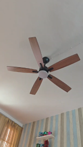 42/52 Inch Ceiling Fan With Light Remote App Control 3-Color Dimmable Reversible 5 Wooden Blades