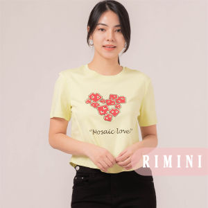 RIMINI - Atasan Wanita Crop Top Casual Lengan Pendek Jumbo - Lyomi Top 85853