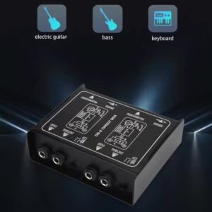 DI BOX Passive Direct Box impedance transformer balanced XLR output with grounded boost attenuator suitable for guitar bass