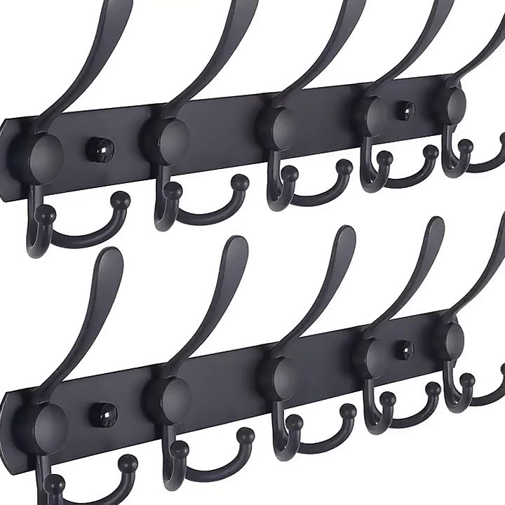 SG seller Hardware Hooks Coat Rack Wall Mounted 5 Tri Hooks Heavy Duty Stainless Steel Metal Coat Hook Lazada Singapore