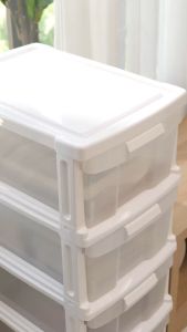 JCJ ตู้ลิ้นชักเก็บของมีล้อ 4 ชั้น เก็บเสื้อผ้า เก็บชุดชั้นใน เก็บอุปกรณ์ เก็บเอกสาร รุ่น 2524