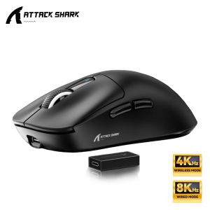 ATTACK SHARK | ATTACK SHARK X3PRO Ergonomic Wireless Gaming Mouse PAW3395 650IPS 50G Acceleration 68H Battery Life for FPS MOBA Gaming