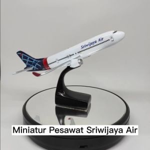 Diecast Miniatur Pesawat Terbang Sriwijaya Air 20x17x12cm New Model