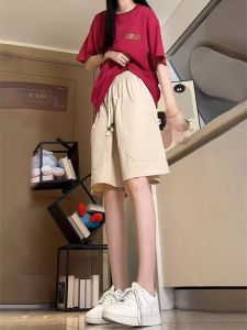 Quần Short Công Sở Cạp Cao Cho Nam Mùa Hè Mỏng Thường Ngày Quần Short Công Sở Nam Túi Lớn Phong Cách Mỹ Thời Trang Quần Dài Năm Phần