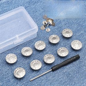 Adjustable Size Jeans Button Removable Waist Tightening Tool Metal Material No Drilling Required for Jeans Fastening Accessory