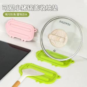 Thickened Silicone Kitchen Storage Pad Anti-Slip Draining Home Use for Stove Wok Spatula Cutting Board Organizer Mat