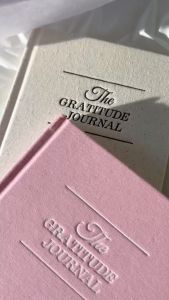 RRAW & TAN Linen Gratitude Journal Notebook Psychology Journal Prompts Five Minute Journal Paper