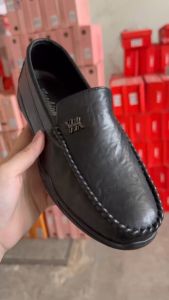 7797 Giày mọi giày lười giày công sở Nam mũi tròn da mềm logo chữ phong cách thời trang thanh lịch size 39-44❣️💖