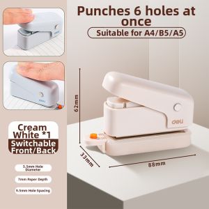deli | Multifunctional Puncher Six Hole