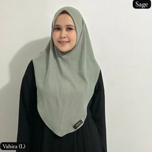 Khimar instan Snow Rib / Hijab Instan Pet Malay Knit Vahira (L) / Jilbab instan / kerudung instan