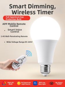 ZHENNIU | Smart Remote Control Dimmable Full Spectrum High CRI LED Light Bulb E27