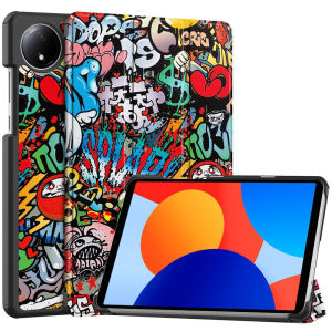 For Xiaomi Redmi Pad SE 8.7 Case 2024 New PU Leather Tri-folding Stand Tablet Cover Funda For redmi pad se 8.7 inch Smart case
