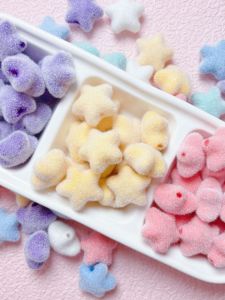 สร้อยข้อมือ DIY สีสันสดใส รูปดาวนิ่ม ลูกปัดตัวอักษรสี่เหลี่ยม หัวเข็มขัด สร้อยข้อมือ อุปกรณ์ตกแต่งเครื่องประดับ