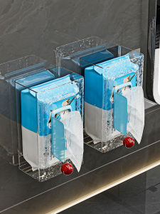 Wall-Mounted Toilet Paper Storage Box Wet Wipes Organizer Kitchen Towel Rack Bathroom Paper Holder Pure Color Chinese Style