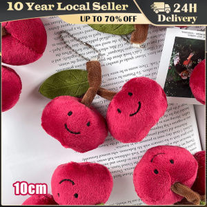 Fun Simulation Fruit Series Keychain Pendant Cute Cherry Pear Plush Stuffed Doll Toy Backpack Decoration Pendant