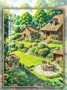Healing Landscape Cross Stitch New Arrival Full Embroidery Living Room Bedroom Miyazaki Hayao Cartoon Print Embroider DIY Diamond Embroidery