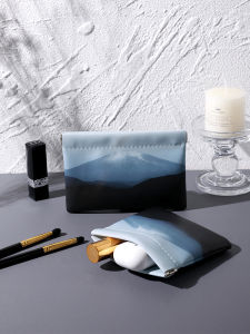 Automatic Closure Spring Portable Mini Digital Bag Coin Wallet Power Bank Earphone Storage Case Waterproof Leather Organizer