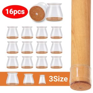 16Pcs Round Chair Leg Caps Silicone Feet Protector Pads For Furniture Table Covers Socks Plugs Cover Furniture Leveling Feet
