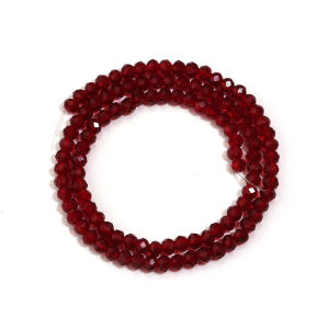 Hạt Cườm Pha Lê Đỏ 3mm 4mm 6mm 8mm Mặt Cắt Hình Bàn Tính Hạt Rời Làm Vòng Tay Vòng Cổ Phụ Kiện Tự Làm
