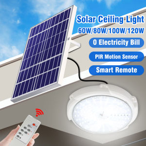 (Spot) Hunta 60W/80W/100W/120W Solar Lamp Waterproof Solar Cell Lamp LED Wall Lamp Can Be Remotely Controlled/Body Sensor/Timer Switch/Light Sensor Switch 太阳能电池灯 户外灯