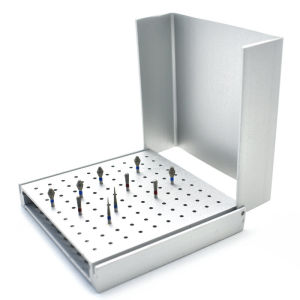 Dental 100 Holes Metal Stand Holder Autoclave Sterilizer For High Speed FG Burs Diamond Bur Carbide Burs