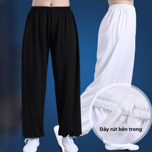 Quần Tập Thái Cực Quyền Quần Tập Thái Cực Quyền Sợi Sữa Bò Mùa Hè Cho Nam Nữ Quần Luyện Tập Buổi Sáng Thái Cực Mẫu Mỏng Quần Võ Thuật Quần Kungfu