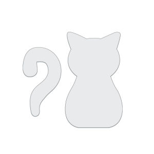 YOMDID 2pcs Cat-Back View Sewing Templates DIY Cat Pattern Quilting Stencil Reusable Transparent PET Templates DIY Sewing Tools