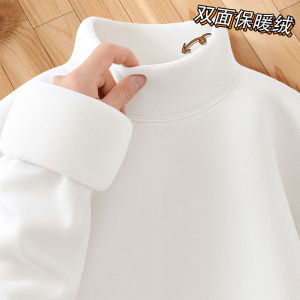 Áo Thun Nam Cổ Cao Lót Lông Cừu Dày Mùa Đông Ấm Áp Dài Tay Thường Ngày Bằng Polyester Thoải Mái Thoáng Khí