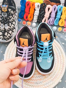 Tali Sepatu Elastis Lock Laces System Dengan Kunci Zip Tombol Penyetel