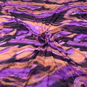 Kain Ceruty Baby Doll Motif Macan Import - Kain Zara Ceruty - Kain Meteran RN | Harga Per Setengah Meter