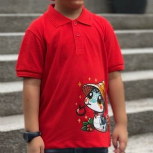 CNY 2025 Kids’ Polo T-Shirt 3-14 Years |The Perfect Mix of Style & Comfort UniqueOS01