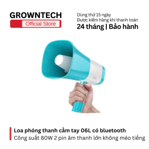 Loa phóng thanh cầm tay 06L có bluetooth công suất 80W 2 pin âm thanh lớn không méo tiếng