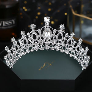 Hot Sale Rhinestone Crystal Wedding Bridal Jewelry Sets Women Bride Tiara Crowns Earring Necklace Set Wedding Hair Accessories