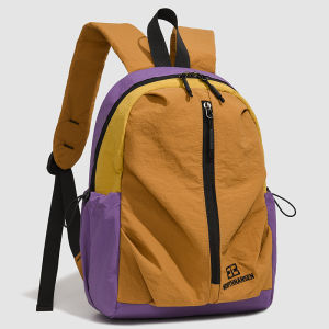 กระเป๋าเป้สะพายหลังผู้หญิงสำหรับเดินป่า ปั่นจักรยาน ออกกำลังกายกลางแจ้ง กระเป๋าใส่ของ ทรงสี่เหลี่ยม มีซิปปิด ด้านในเป็นตาข่าย