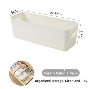 Multipurpose Storage Box Drawer Organizer Long Rectangular Plastic