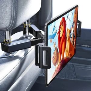 EKLEVA Headrest Tablet Mount 360 Degree Rotating Tablet Stand Car Pillow Mobile Phone Holder Back Seat Headrest for iPad 4.7"-12.9"
