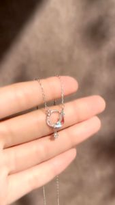Dây chuyền bạc ý mặt MOONSTONE gắn đá mặt trăng - Shop Bạc Nhật Duy