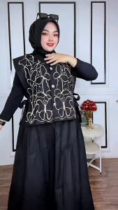 BISA COD Alea Set Rok Bordir Katun Rami Setrok Casual Murah Terbaru One Set Korean Kekinian Viral
