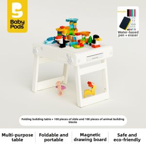 Child Educational Building Blocks Game Board Table