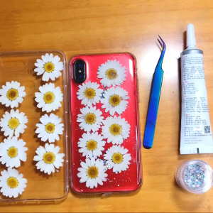 ดอกไม้จริงทับแห้ง ดอกเดซี่ Daisy แต่งเคสโทรศัพท์เรซิ่น เครื่องประดับต่างๆ diy ขนาด 2.5-3 cm