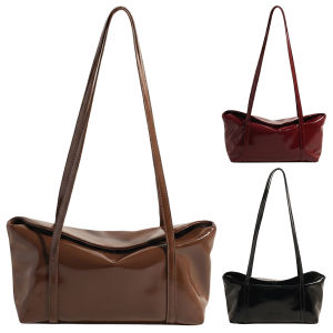 【HOSPORT】กระเป๋าใต้วงแขน PU ความจุขนาดใหญ่กระเป๋าหมอนบอสตันพร้อมกระเป๋าเกี๊ยวจี้สำหรับผู้หญิงทุกวัน