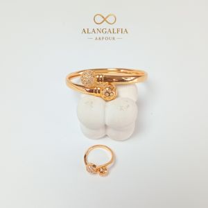 Gelang Tangan Set Cincin Titanium Motif Bola Best Seller