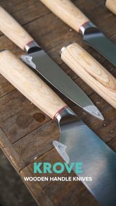 Heavy Duty Stainless Steel Kitchen Knife Wooden Handle Chef Cleaver Fillet Steak Fruit Cooking Knives Kahoy Japanese Chinese Asian