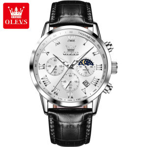 OLEVS Original Watch For Men Sale Now Waterproof New 2022 Luxury Multifunctional Luminous Calendar Chronograph Mens Watch
